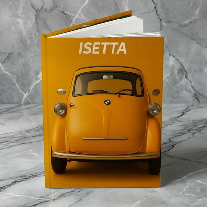 BMW Isetta Classic Car Orange Background