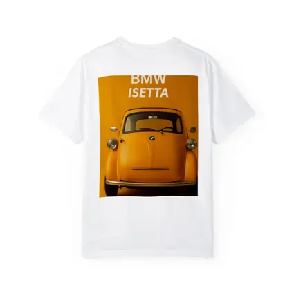 BMW Isetta Classic Car Orange Background