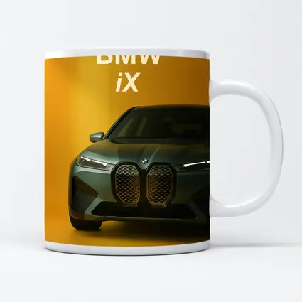 BMW iX Front View Yellow Background