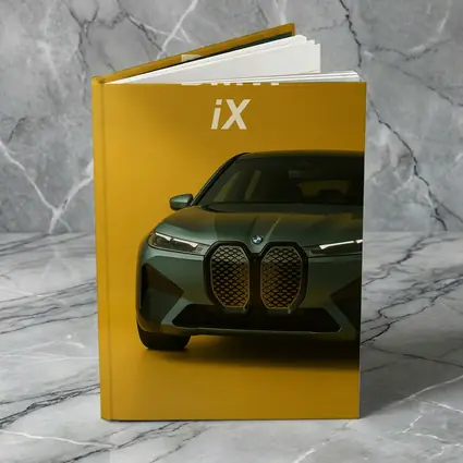 BMW iX Front View Yellow Background