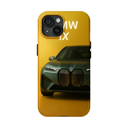 BMW iX Front View Yellow Background