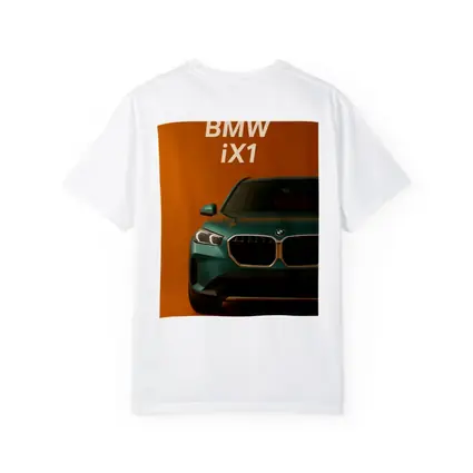 BMW iX1 Front View Orange Background