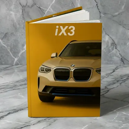 BMW iX3 Electric SUV Yellow Background