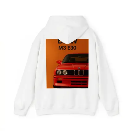 BMW M3 E30 Red On Orange Background