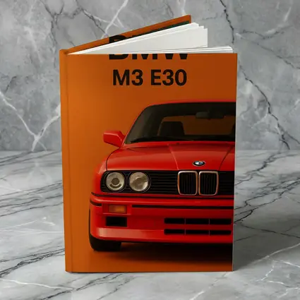 BMW M3 E30 Red On Orange Background