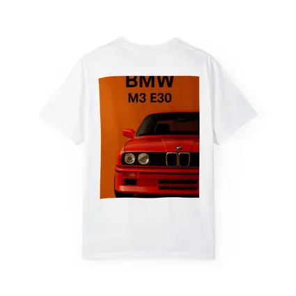 BMW M3 E30 Red On Orange Background