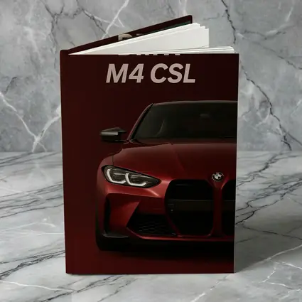 BMW M4 CSL Dark Red Minimal Art