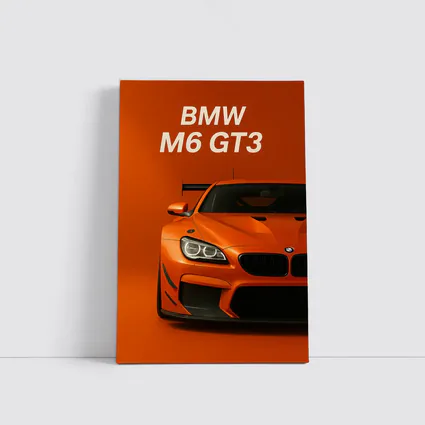 BMW M6 GT3 Orange Racing Car Art