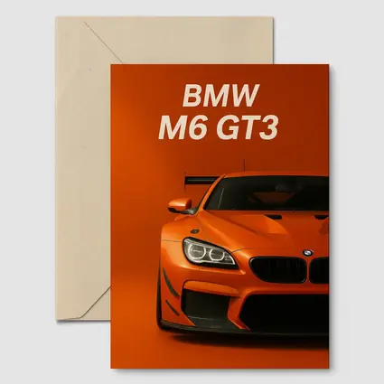 BMW M6 GT3 Orange Racing Car Art