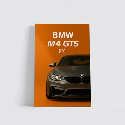 BMW M4 GTS F82 Orange Background Art