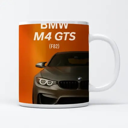 BMW M4 GTS F82 Orange Background Art