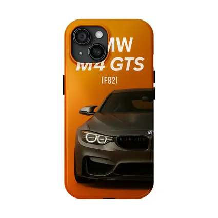 BMW M4 GTS F82 Orange Background Art