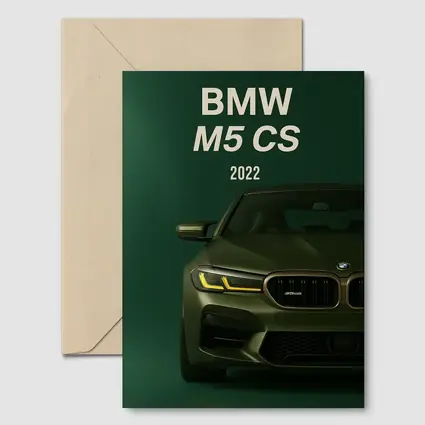 BMW M5 CS 2022 Green Front View