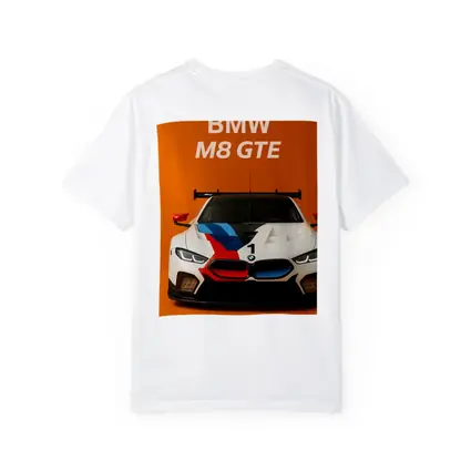 BMW M8 GTE Racing Car Orange Background