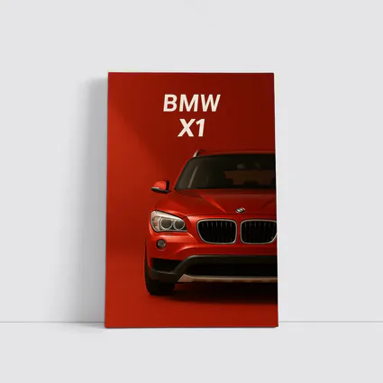 BMW X1 Red SUV Bold Red Background