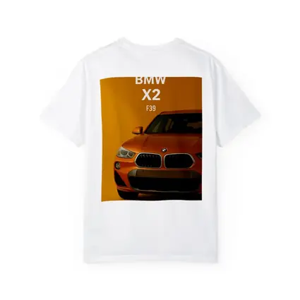 BMW X2 F39 Orange on Yellow Background