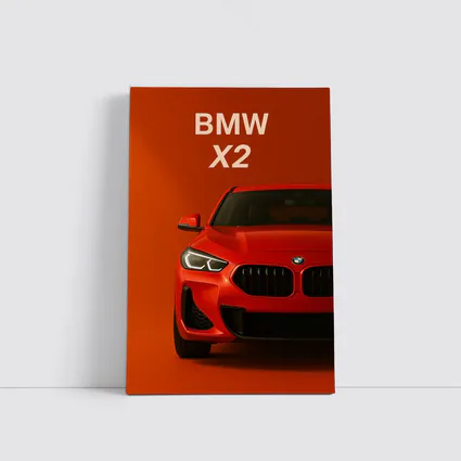BMW X2 Bold Red Studio Front View