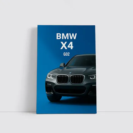 BMW X4 G02 Dark Gray Blue Background
