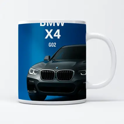 BMW X4 G02 Dark Gray Blue Background