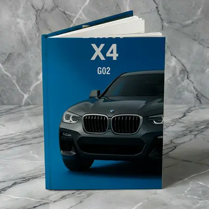 BMW X4 G02 Dark Gray Blue Background