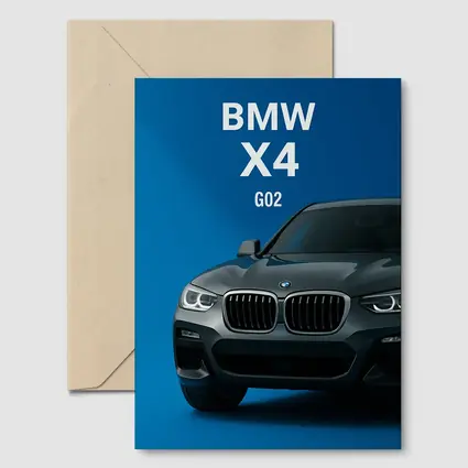 BMW X4 G02 Dark Gray Blue Background