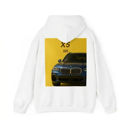 BMW X5 G05 Blue on Yellow Background