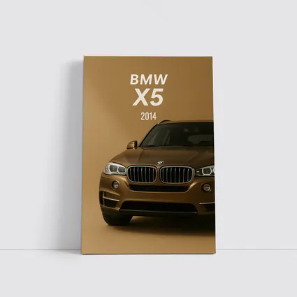 BMW X5 2014 Front View Beige Background