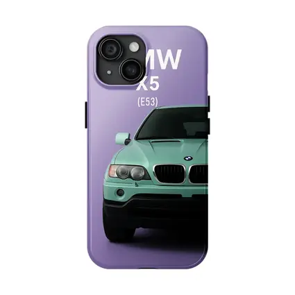 BMW X5 E53 Mint Green Purple Background