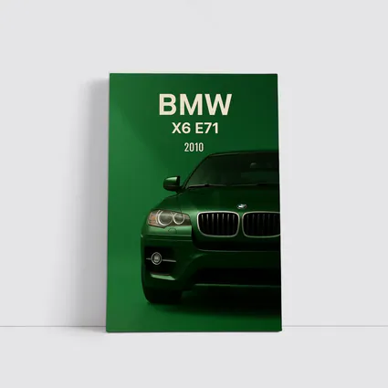 BMW X6 E71 Green Background Car Art