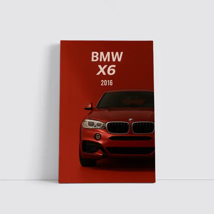BMW X6 2016 Red Background Front View