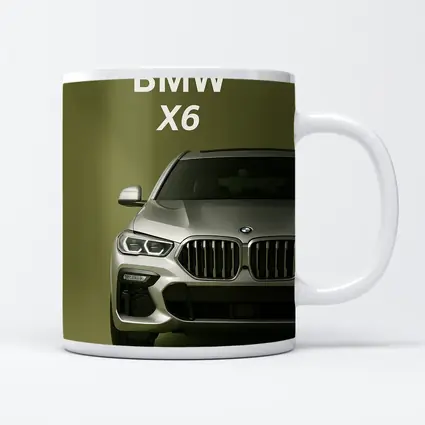 BMW X6 Front View Olive Green Background