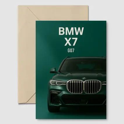 BMW X7 G07 Green Studio Front View