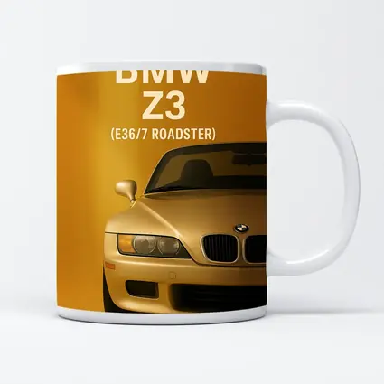 BMW Z3 E36 Roadster Gold Background Art