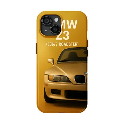 BMW Z3 E36 Roadster Gold Background Art