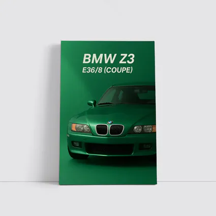 BMW Z3 Coupe E36 Green Art Print