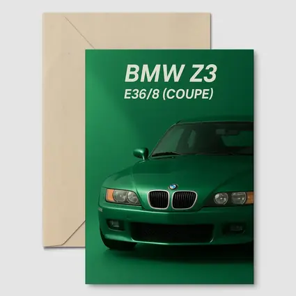 BMW Z3 Coupe E36 Green Art Print