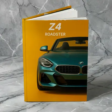 BMW Z4 Roadster Green on Yellow Background