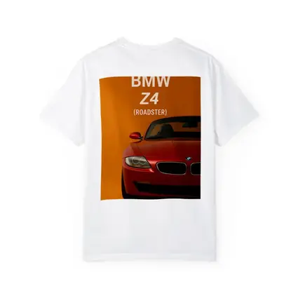 BMW Z4 Roadster Red Orange Background Art