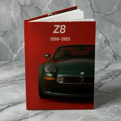 BMW Z8 Classic Roadster Red Background Art