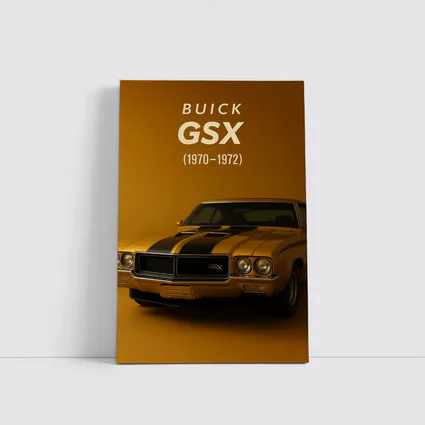 Buick GSX Classic Muscle Car Gold Background