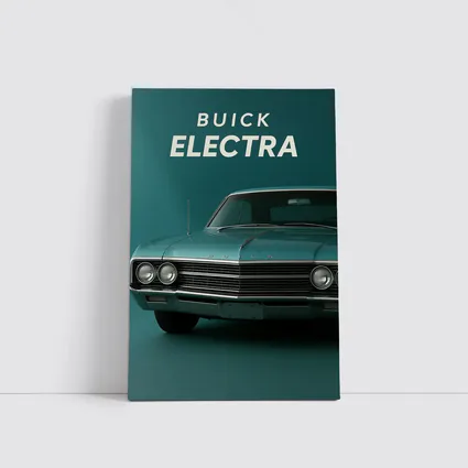 Buick Electra Classic Car Teal Background