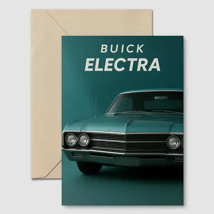 Buick Electra Classic Car Teal Background
