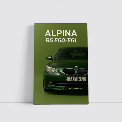 Alpina B5 E60 Green Studio Car Art