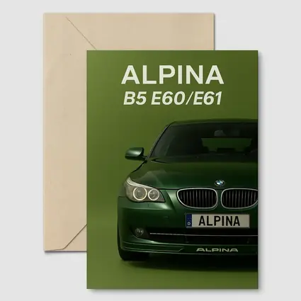 Alpina B5 E60 Green Studio Car Art