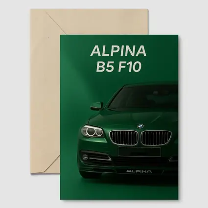 Alpina B5 F10 Green Studio Front View
