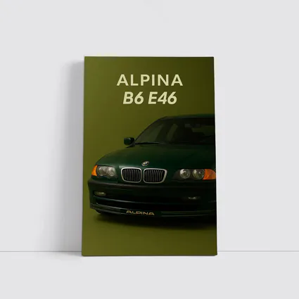 Alpina B6 E46 Green Studio Car Art