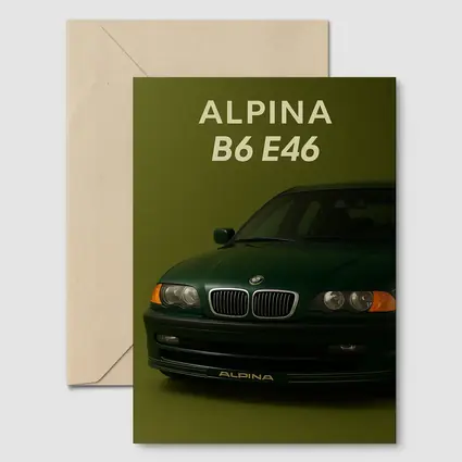 Alpina B6 E46 Green Studio Car Art