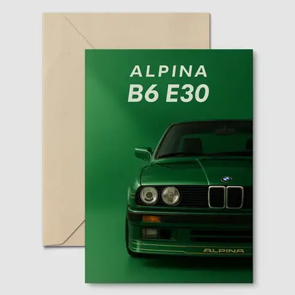 Alpina B6 E30 BMW Green Studio Art
