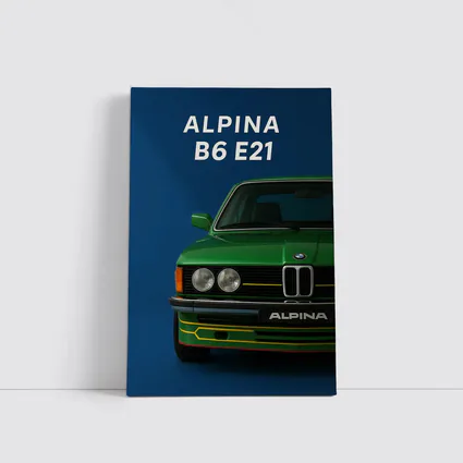 Alpina B6 E21 Green Classic Car Art