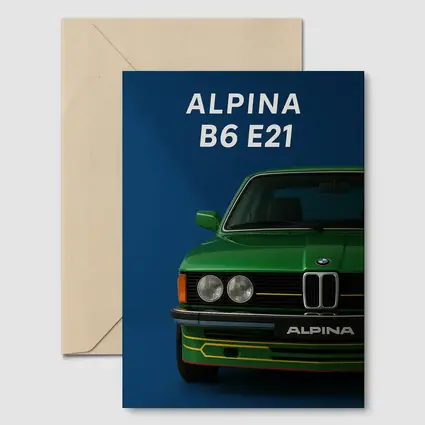 Alpina B6 E21 Green Classic Car Art